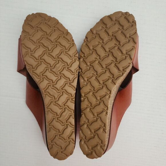 Yokono Spain Womens Candela Leather Cork Wedge Sandals Brown Vacation Size 9 - Picture 8 of 10